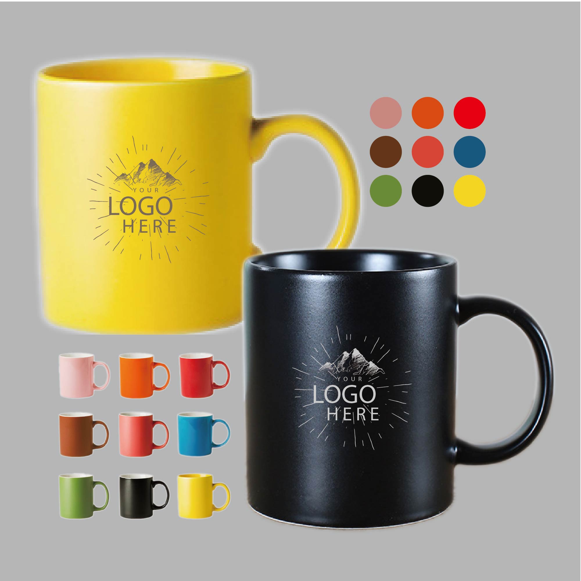 11 oz. Ceramic Mug with C-Handle