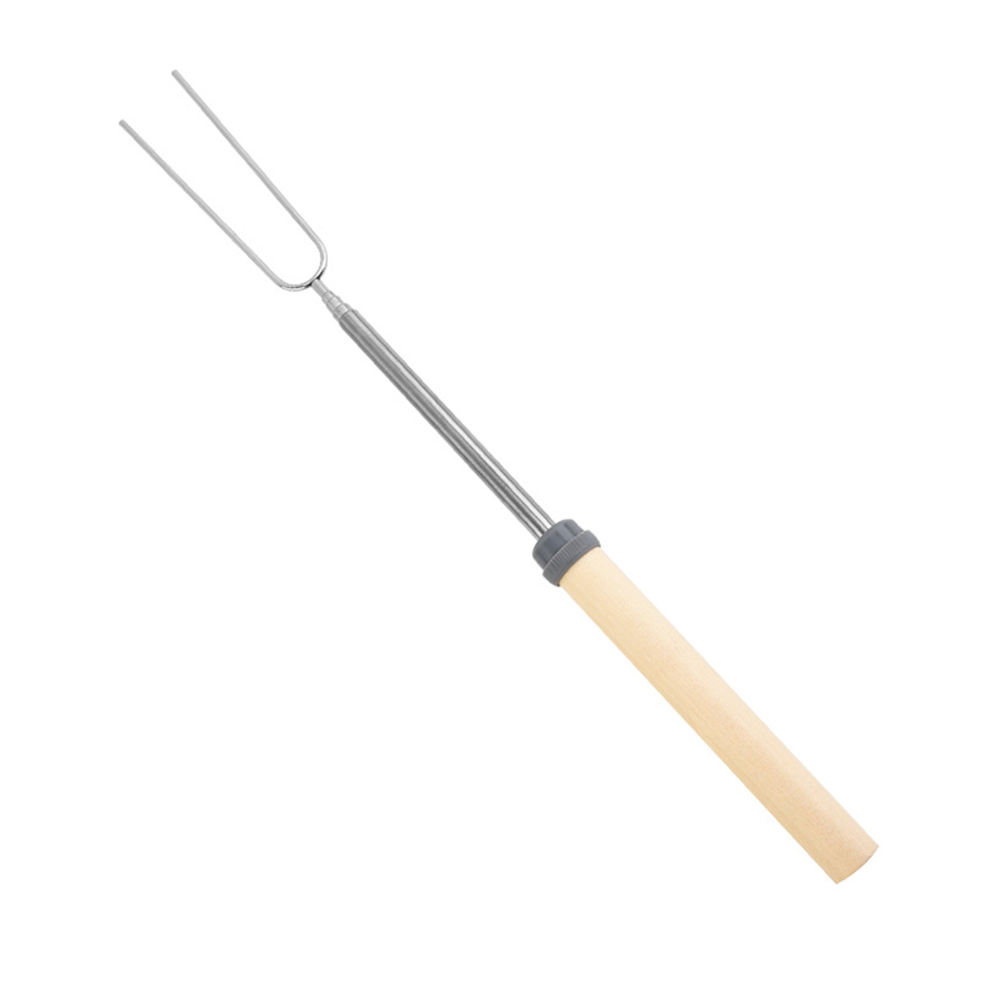 Telescopic Barbecue Skewer Fork With Wooden Handle 21
