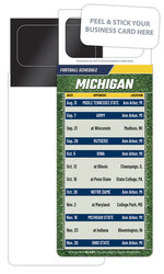 Pro Football Schedule Magnet - Peel and Stick Business Card (3.5x9)