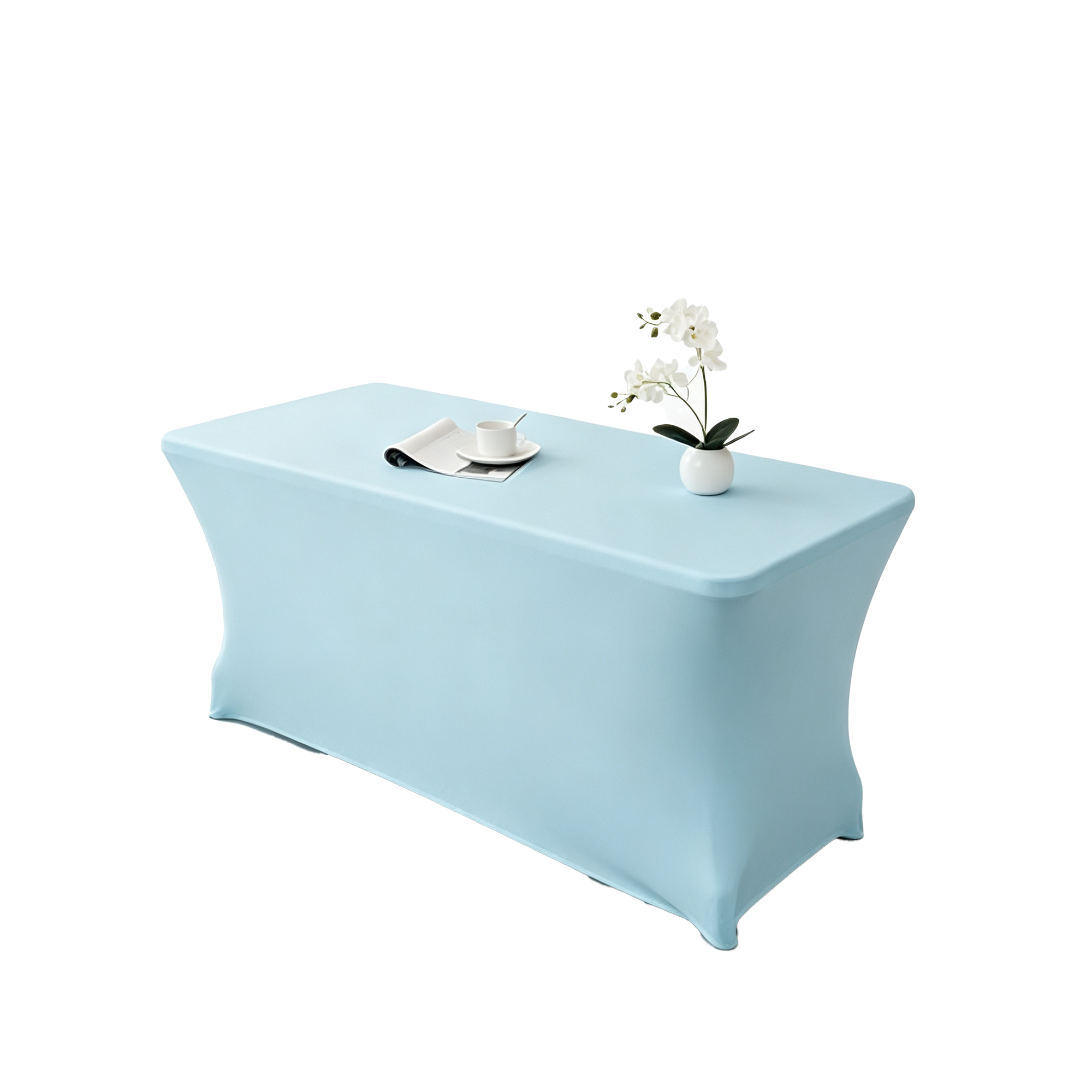 4"/6"/8" Stretch Tablecloth Washable Wrinkle Resistant Recular Cover 5