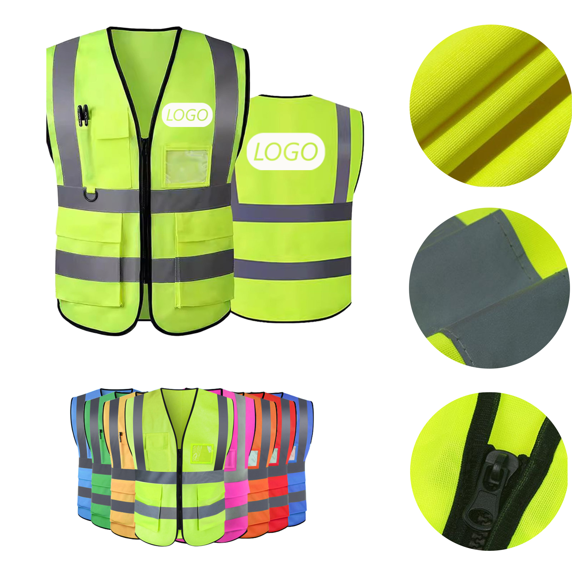 Protective Vest with Reflective Strips MOQ 50 4