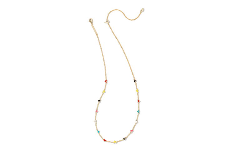 Kendra Scott Haven Heart Gold Strand Necklace in Multi Mix 3
