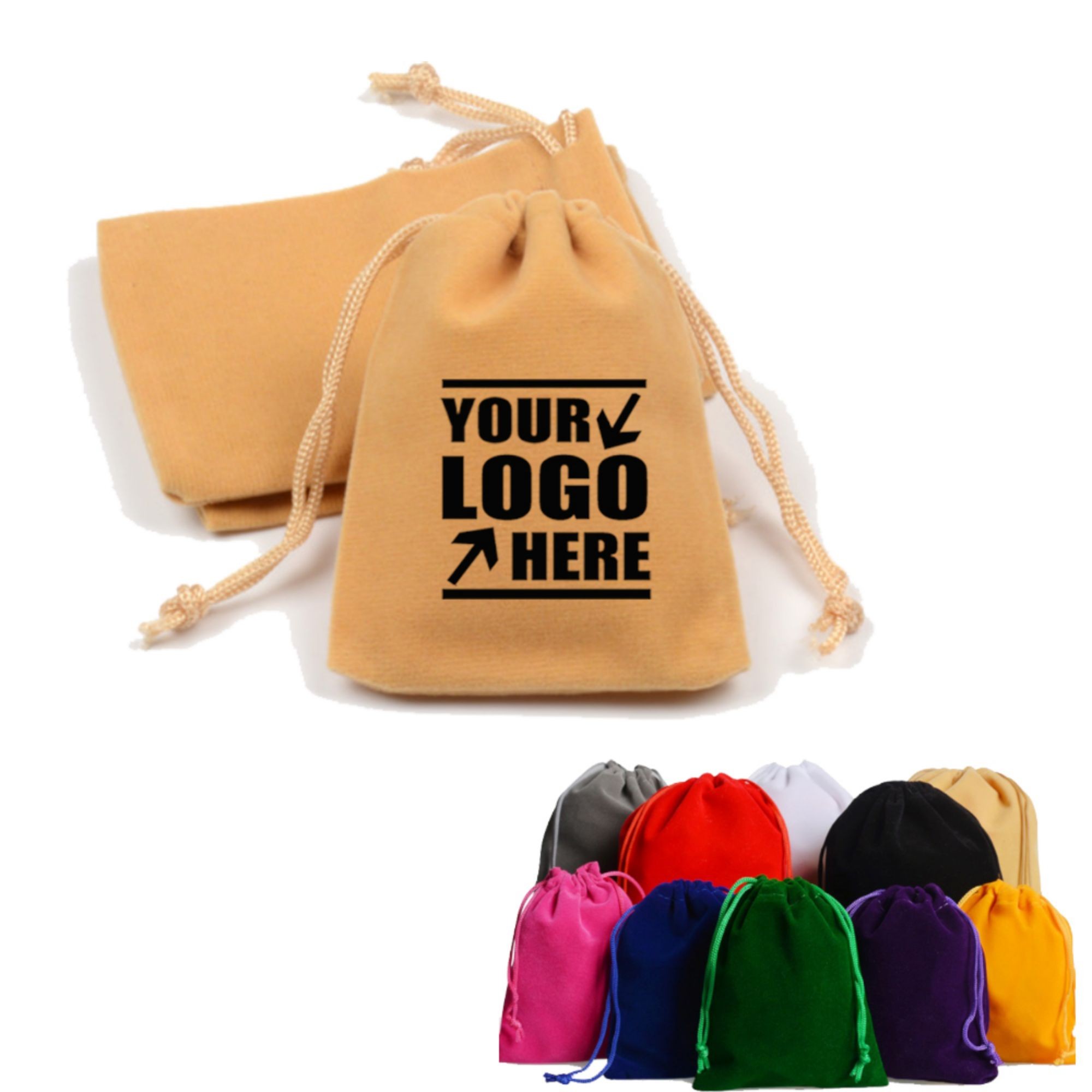 Fleece Drawstring Gift Bags