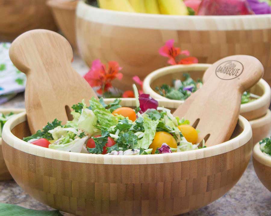 Entertain guests and serve up your favorite home cooked meals with serving utensils from totally bamboo.