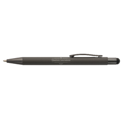 Iggy Softy Monochrome Metal Pen with Stylus (Engraved Imprint)