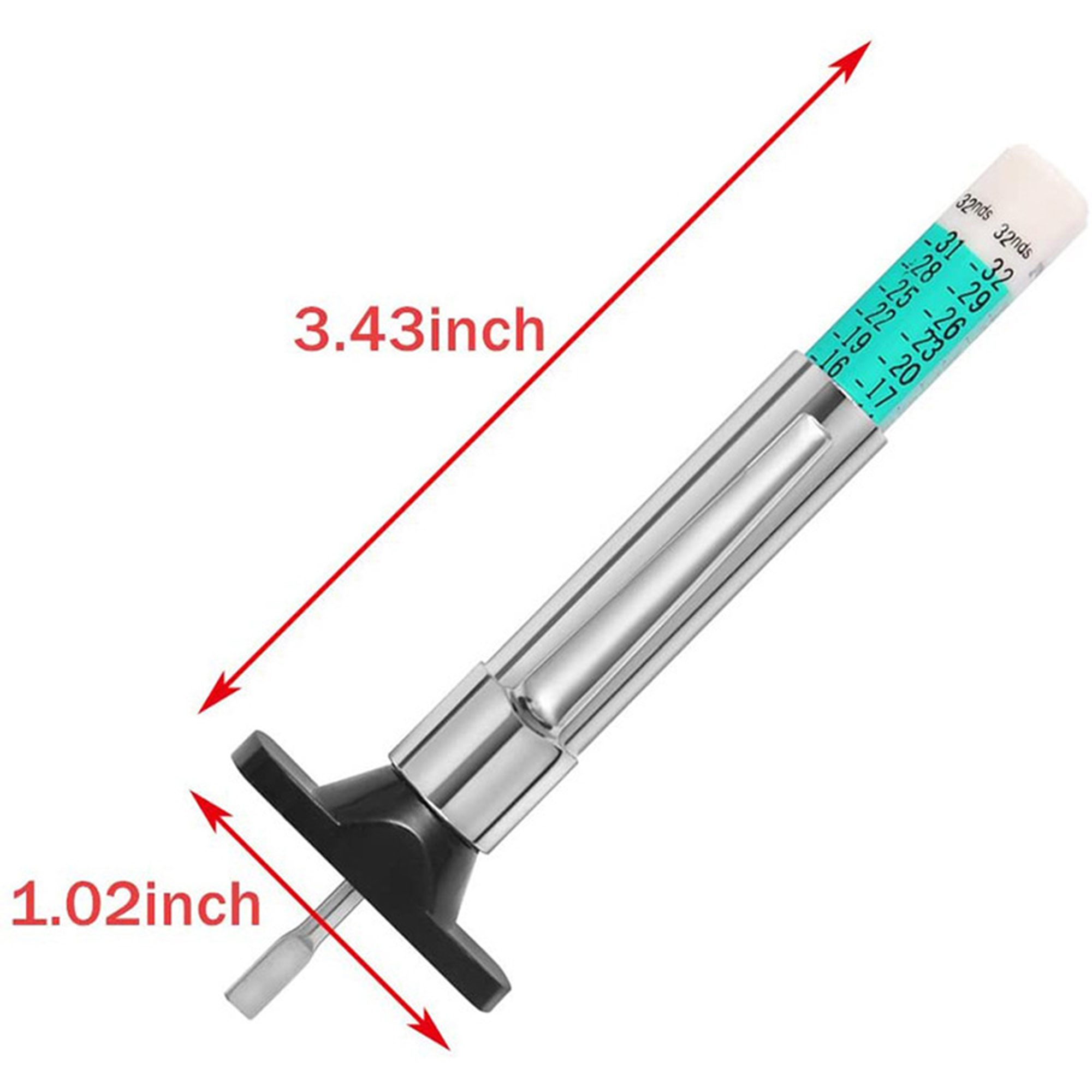 Two-Sided Smart Color Coded Tire Tread Depth Gauge 13