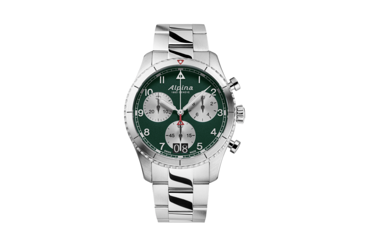 Alpina Men's Startimer Pilot Chronograph Big Date Stainless Steel Watch