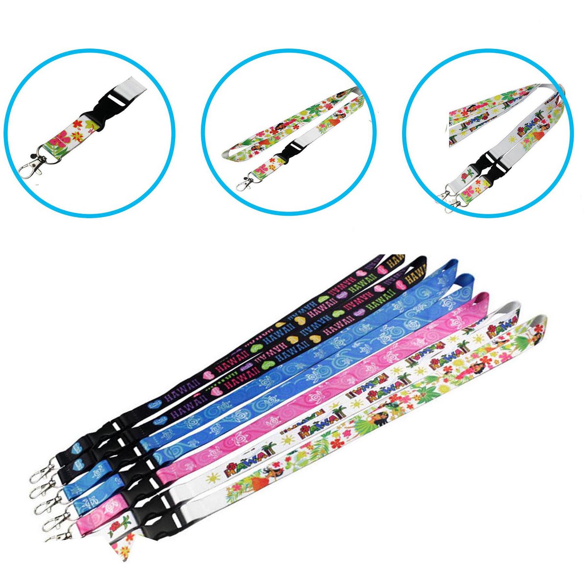 3/4" Work Card Lanyards with Safety Breakaway & Buckle Release