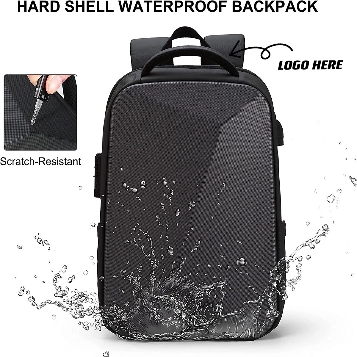 Hard Shell Gt Backpack Anti-Theft Hard Shell Backpack with USB Port | Purely Promo | Santa ...