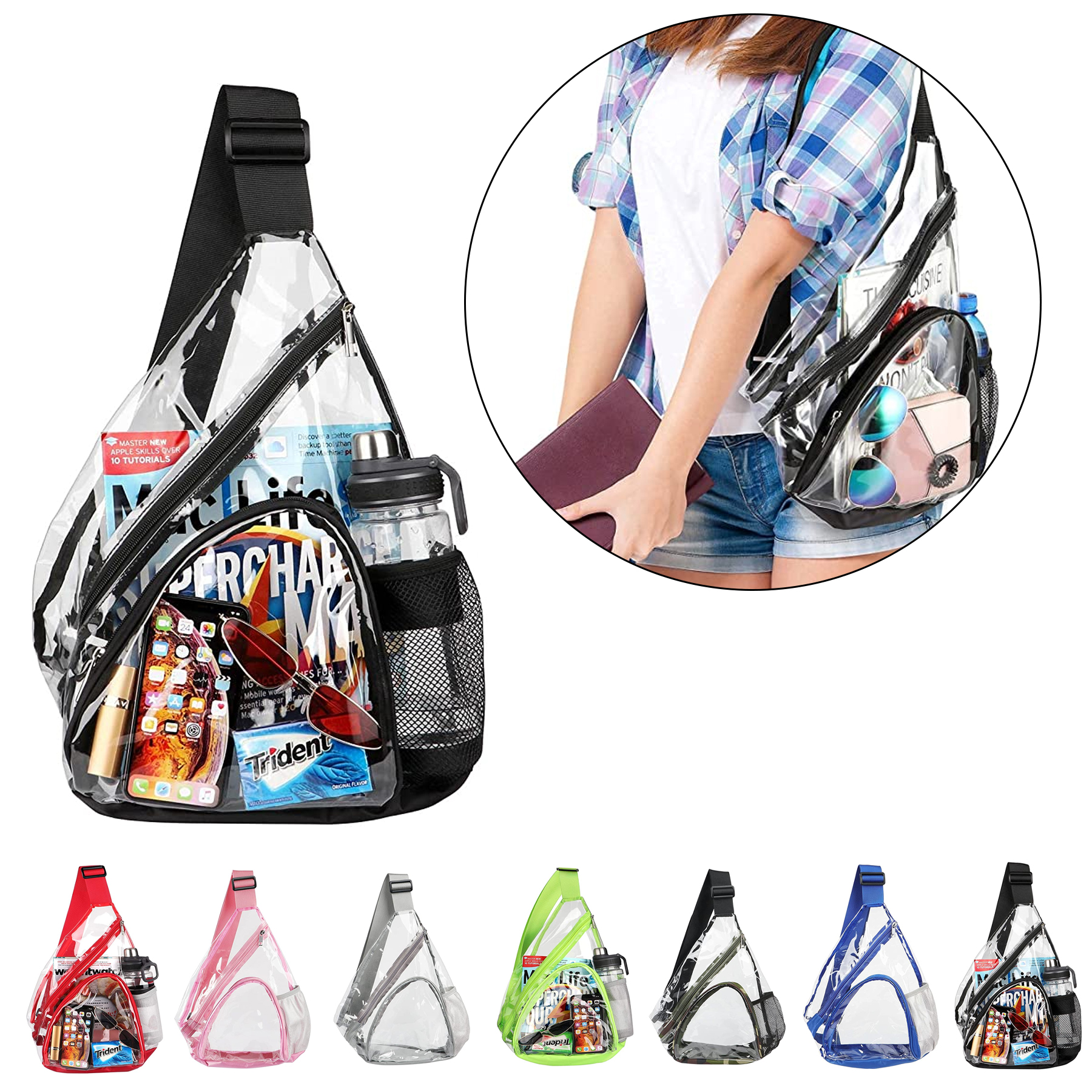 Clear PVC Sling Bag 5