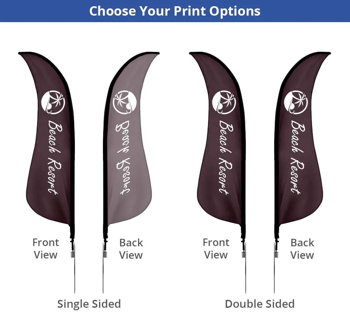 Shark Fin Flags, Single Sided Package (3.67ft x 14.67ft) 18