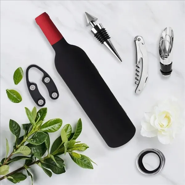 Wine Shape Five-In-One Bottle Opener Set for Commutes, Fitness and Travel 2