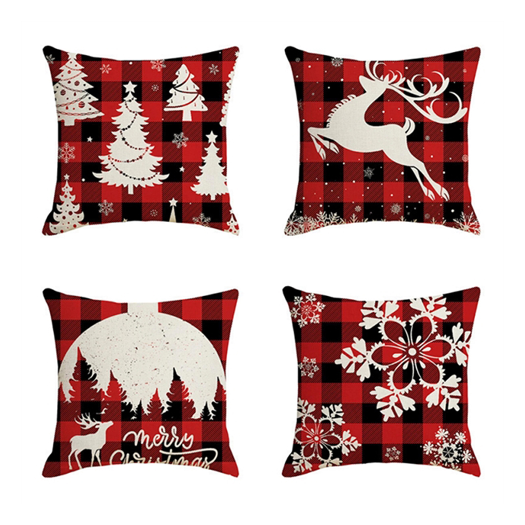 Festival Atmosphere Full Color Christmas Pillow Case 6