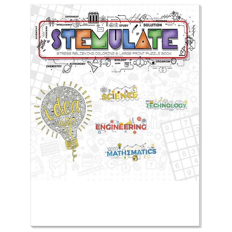 STEMulate Adult Coloring & Puzzle Books 3