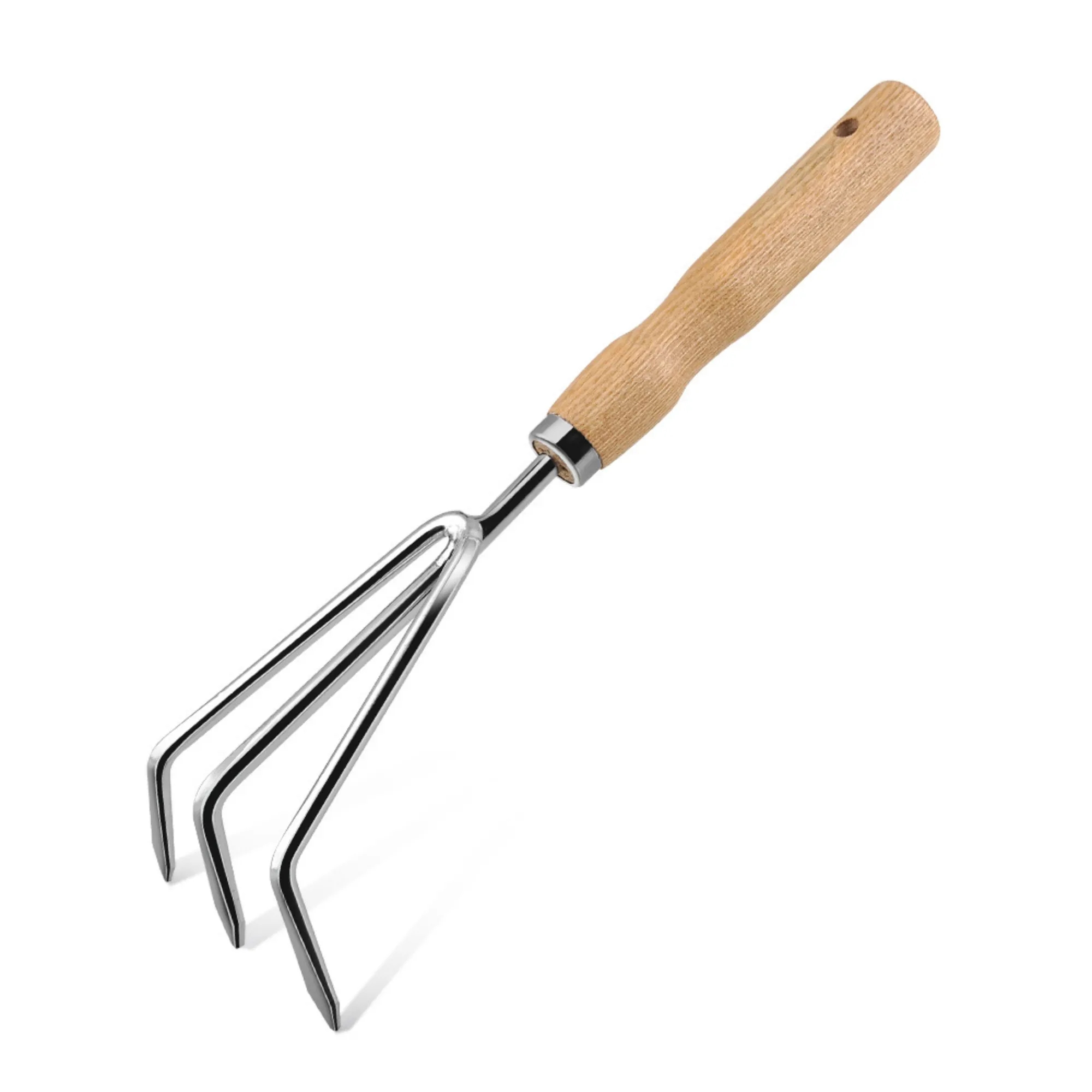5-Piece Garden Tool Set Wood Handle Stainless Steel 11