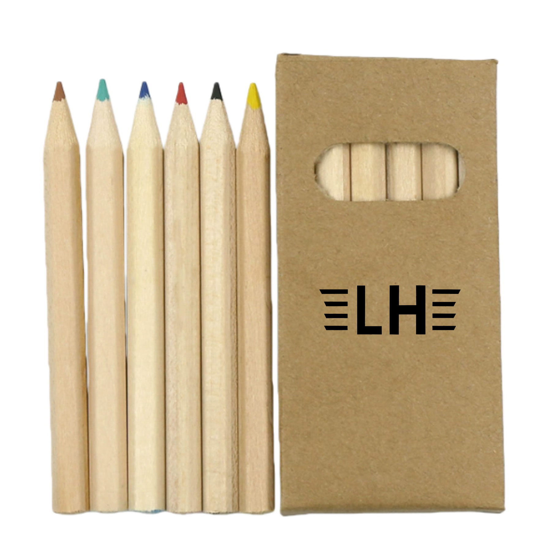 6pcs 3.5 Inch Coloring Drawing Pencil in Kraft Box 12