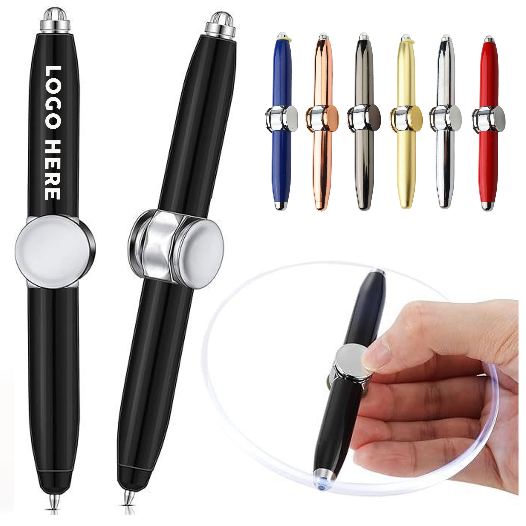 Fidget Spinner Pen with LED Light