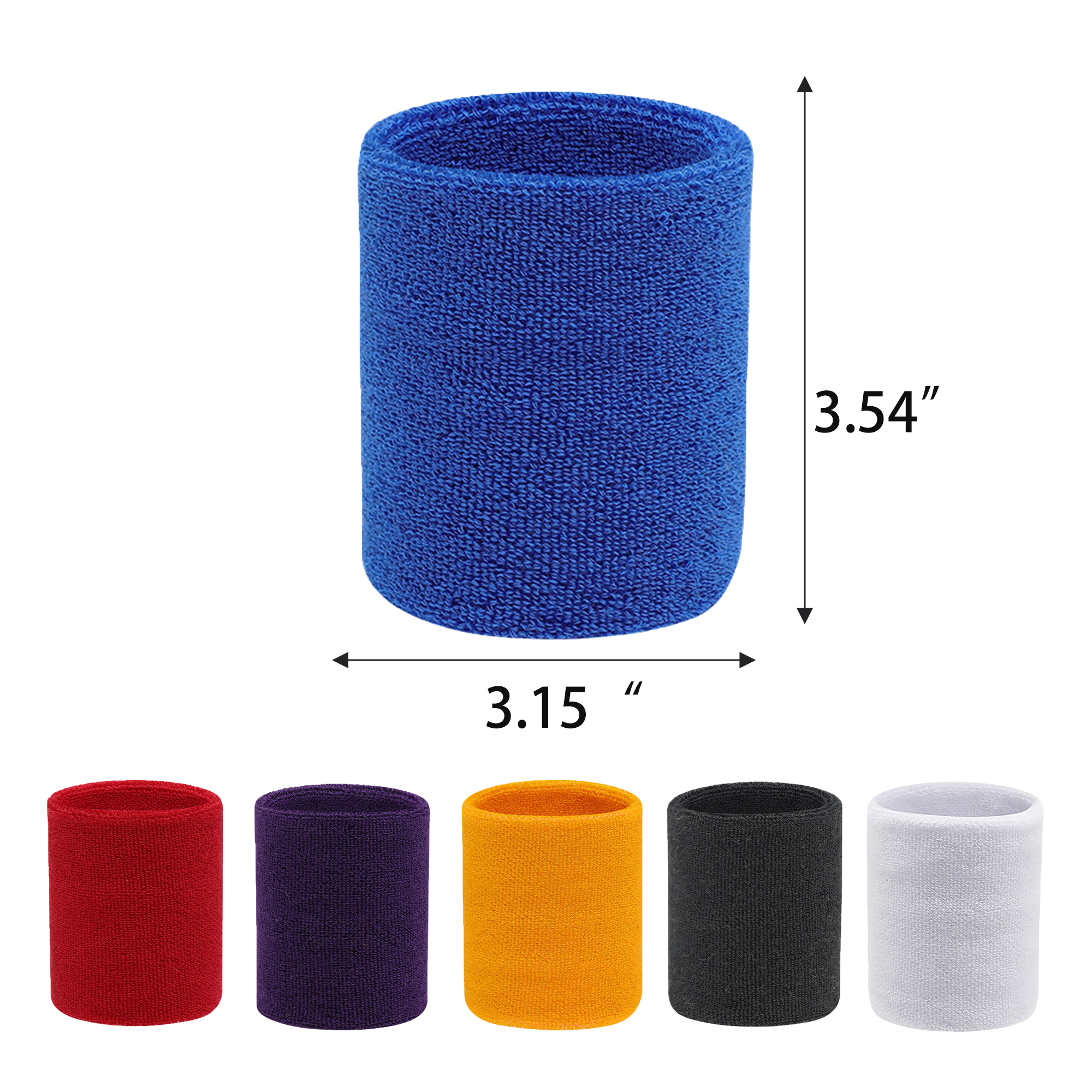 Sports Wristband Solid Cotton 7