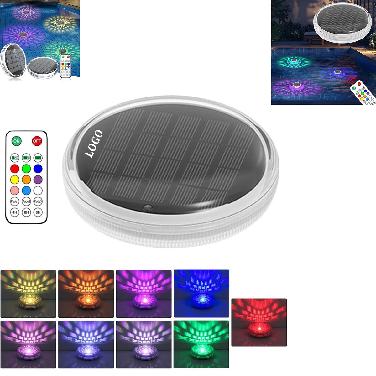 Solar Rechargeable Floating Pool Light