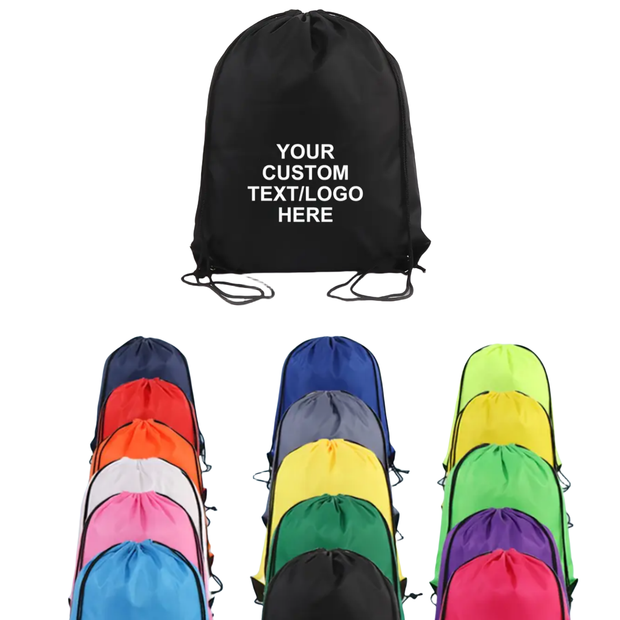 210D Polyester Cinch Drawstring Backpack MOQ10