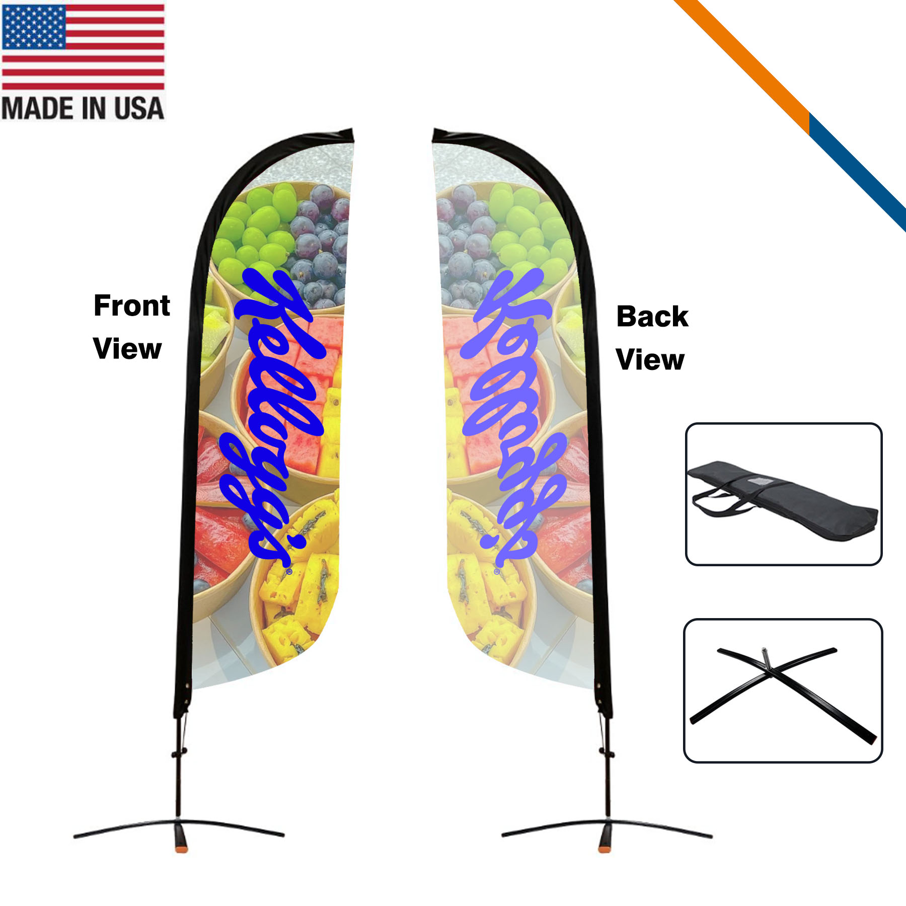10' Romli Single-Sided Feather Flag