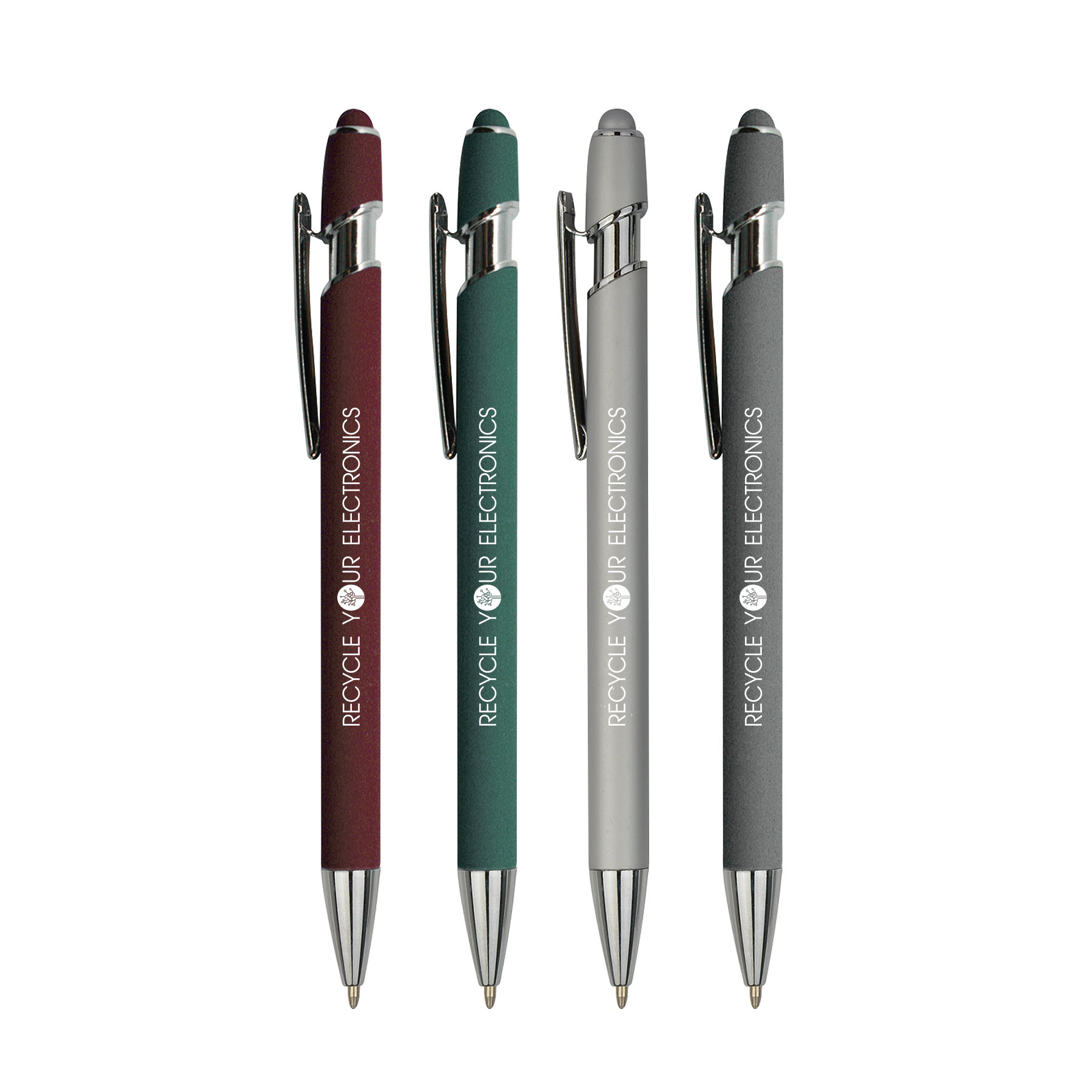 Soft Touch Ballpoint Stylus Metal Pen- CLOSE OUT 11