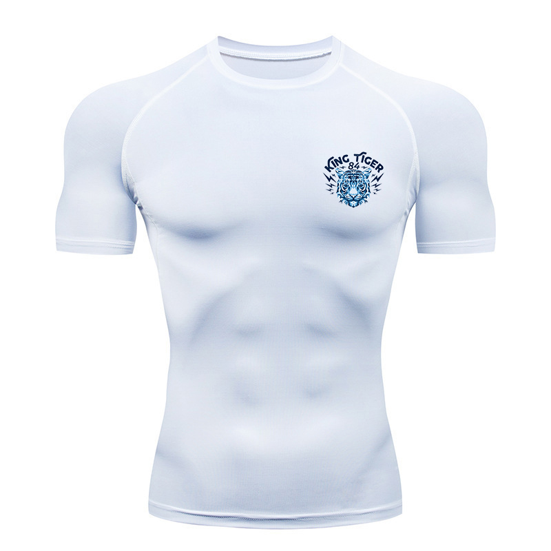 Sports Training Tights Round Neck And Short Sleeves