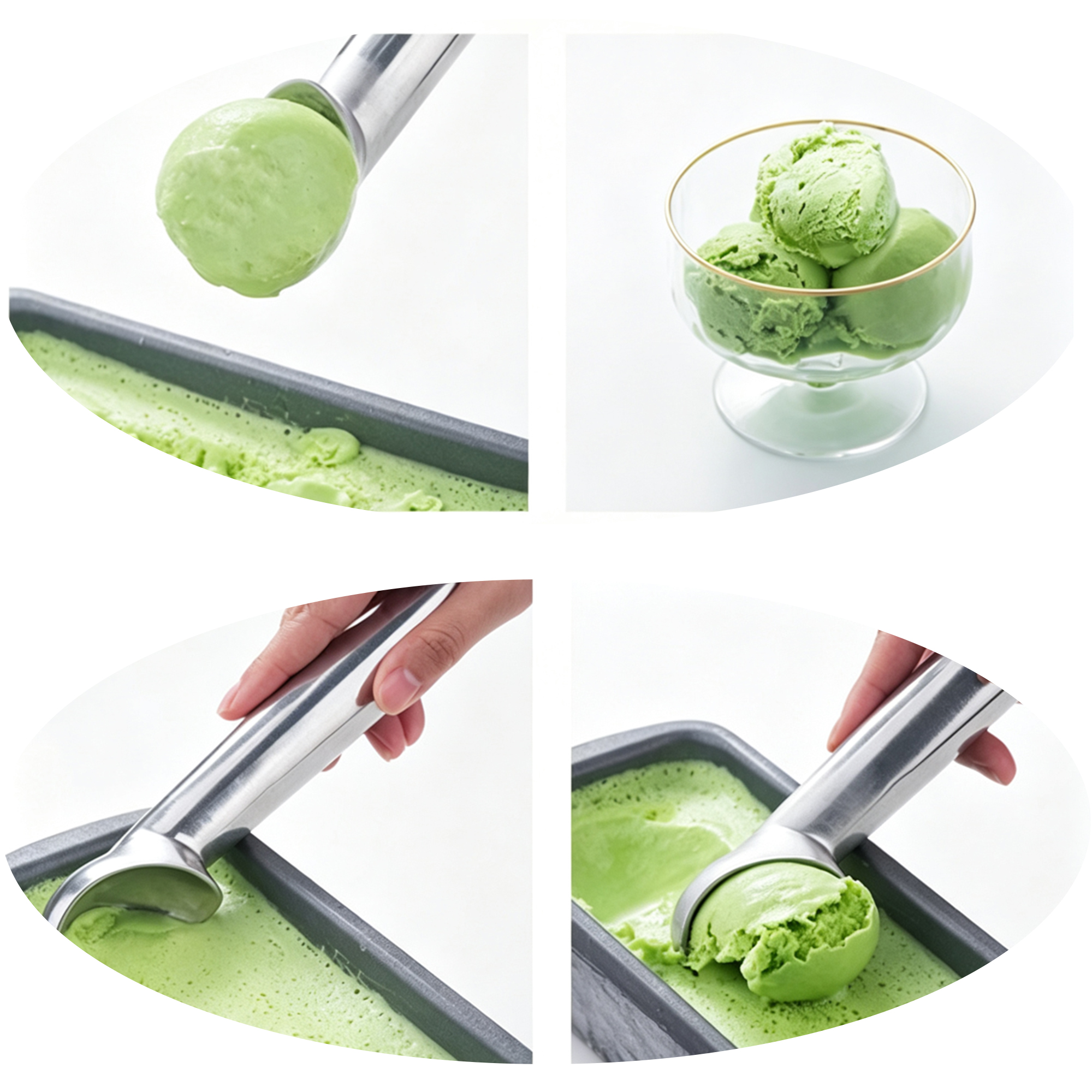 Aluminum Alloy Self Melting Ice Cream Scoop 3