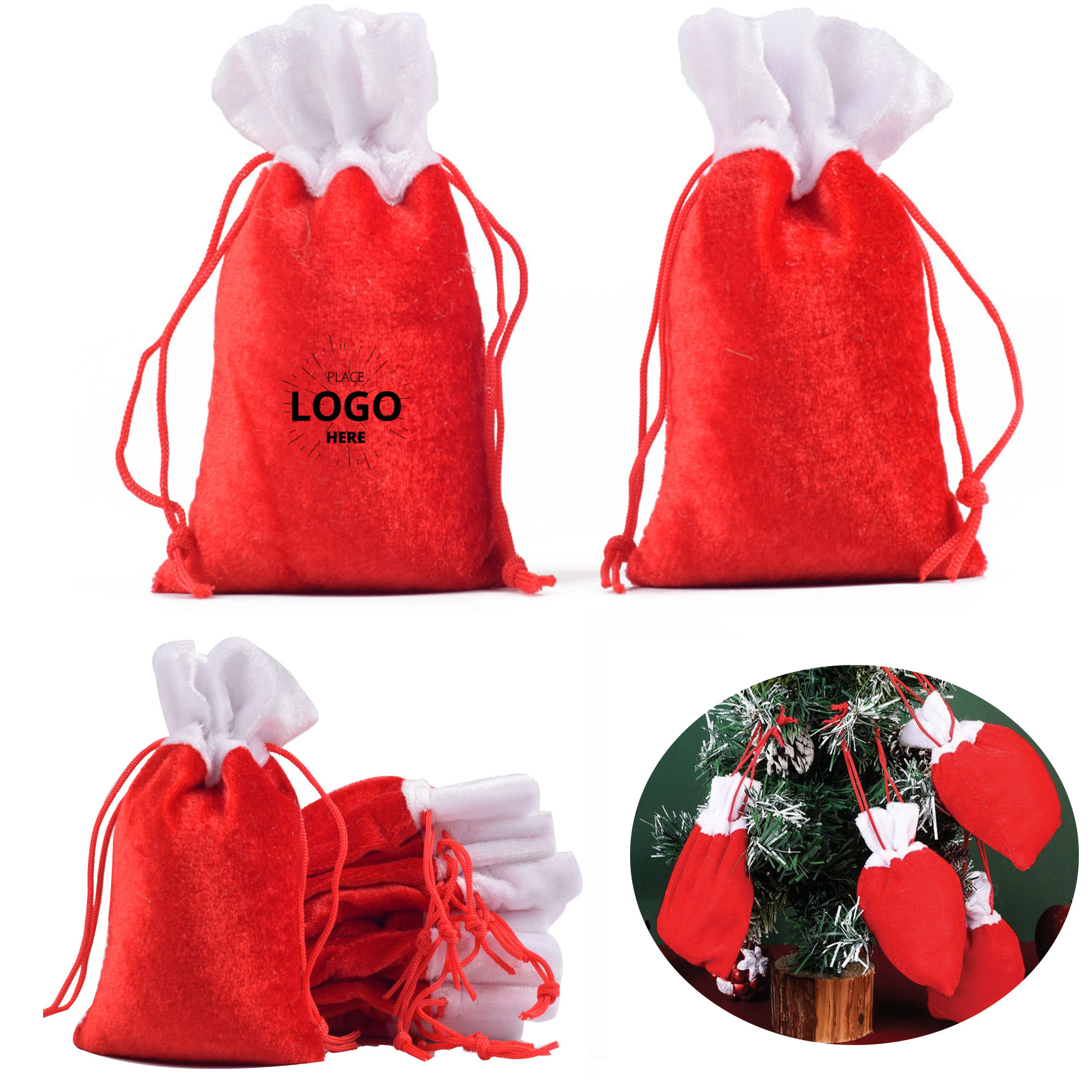 Christmas Drawstring Gift Bag