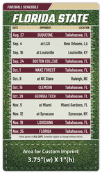 Magnet Sport Schedules - 4x7 Football Round Corners - 25 mil.