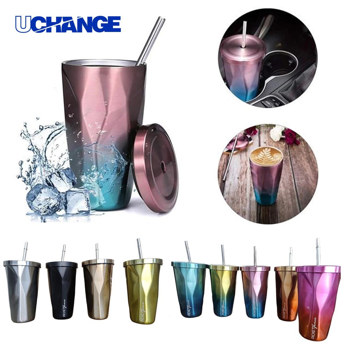 Diamond Shape Travel Mug
