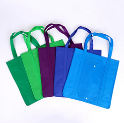 80 GSM Foldable Non Woven Tote Bag W/Snap