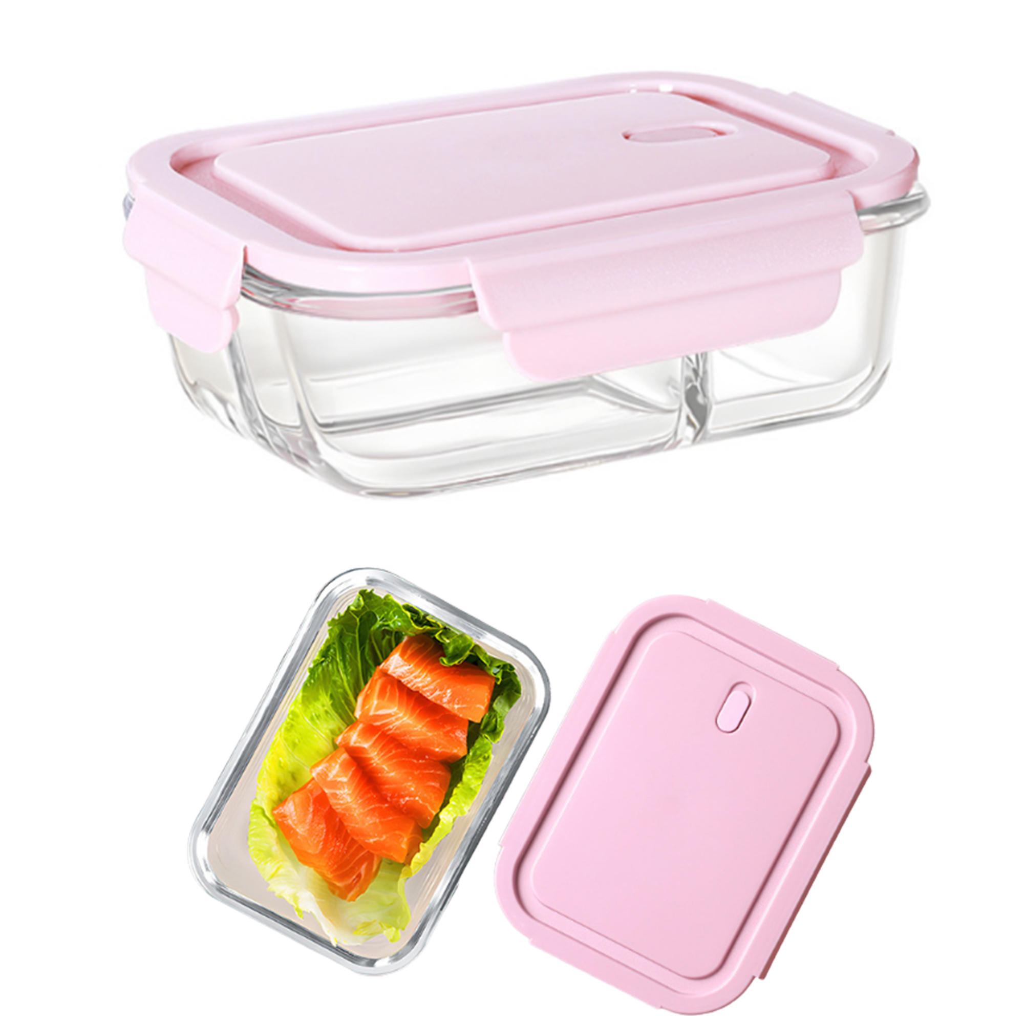 Stylish 22 OZ Glass Bento Lunch Box 8