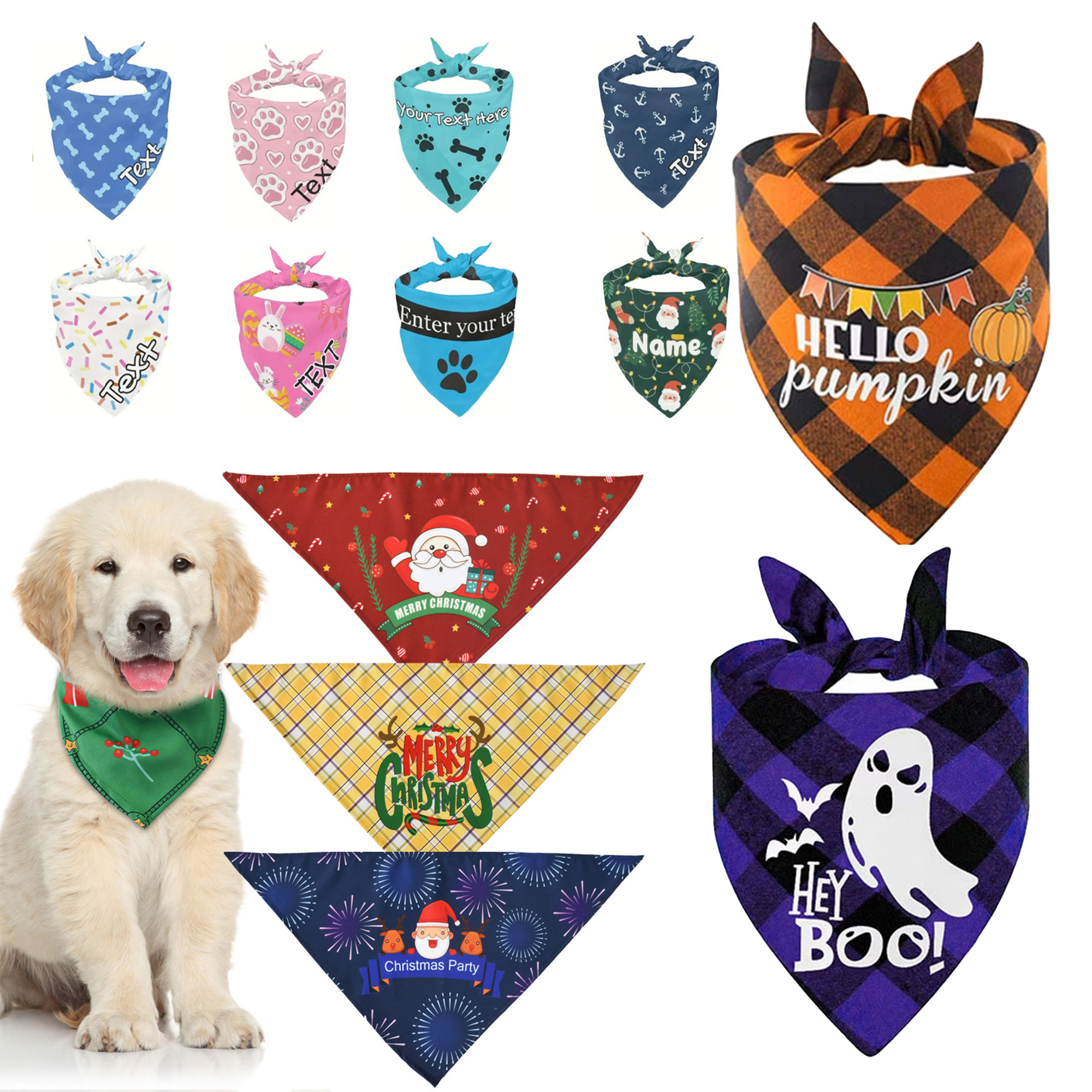 Festive Pet Triangle Bandana Scarf 2