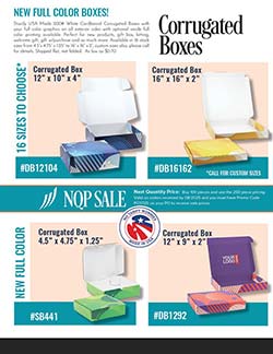 Corrugated boxes sales flyer