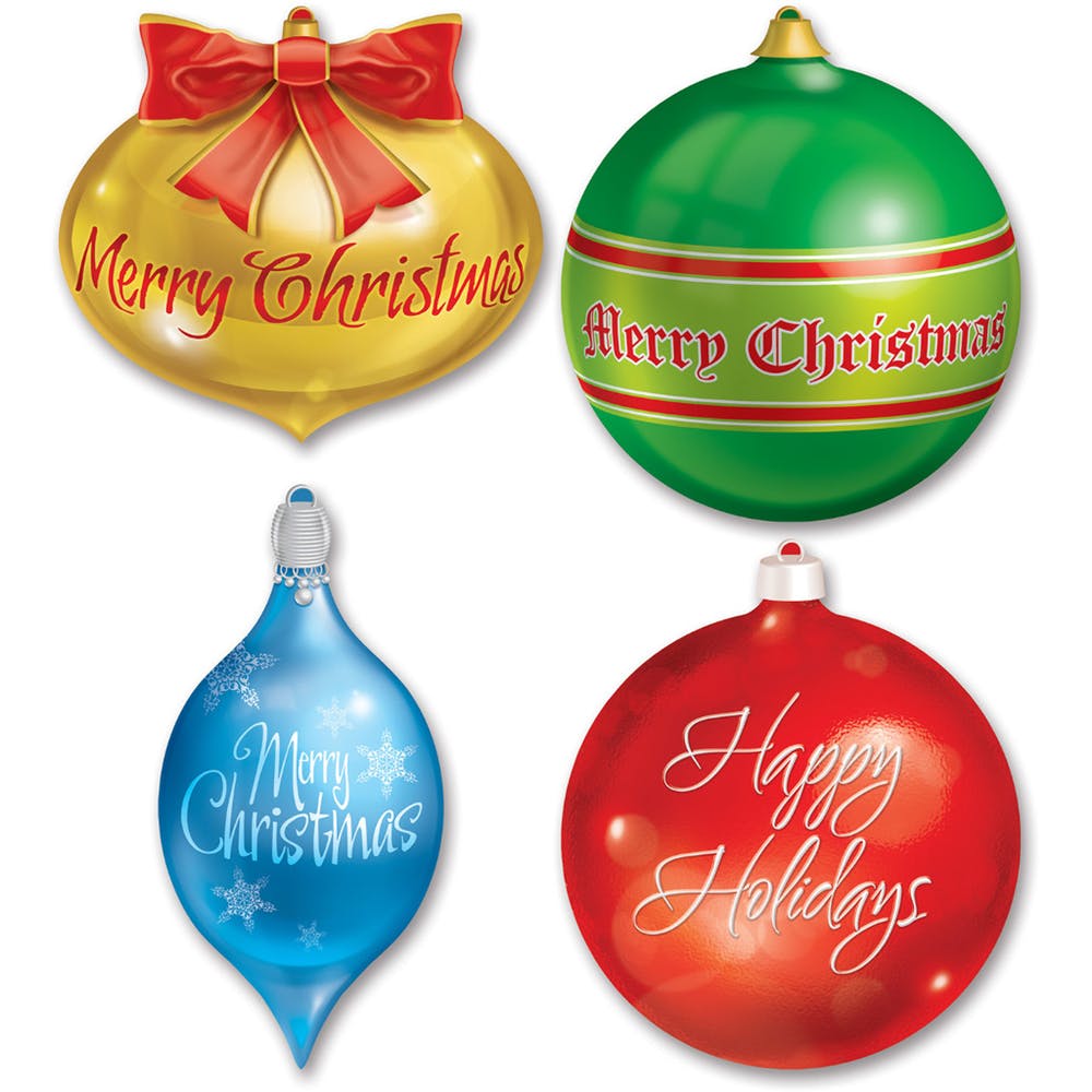 Christmas Ornament Cutouts - 4 Pack 12.5-17" 3