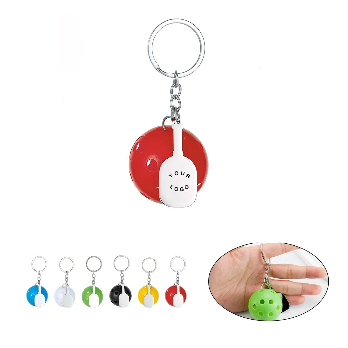 Pickleball Keychain Accessory for Fans and Players