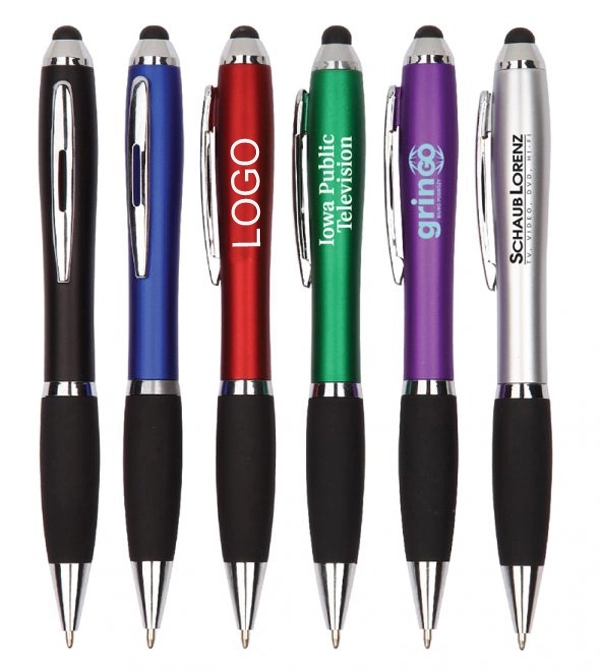 Curvy Stylus Pen With Rubber Grip