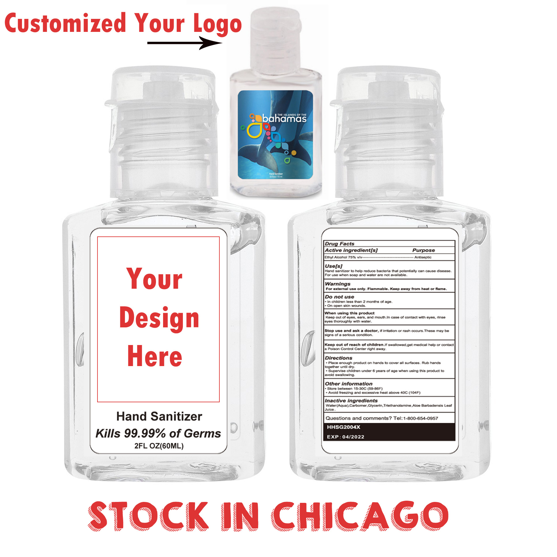 Hand Sanitizer Gel 2 oz (60 ml)
