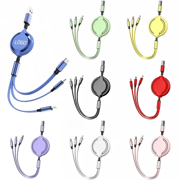 3-In-1 Retractable Multi Charging Cable