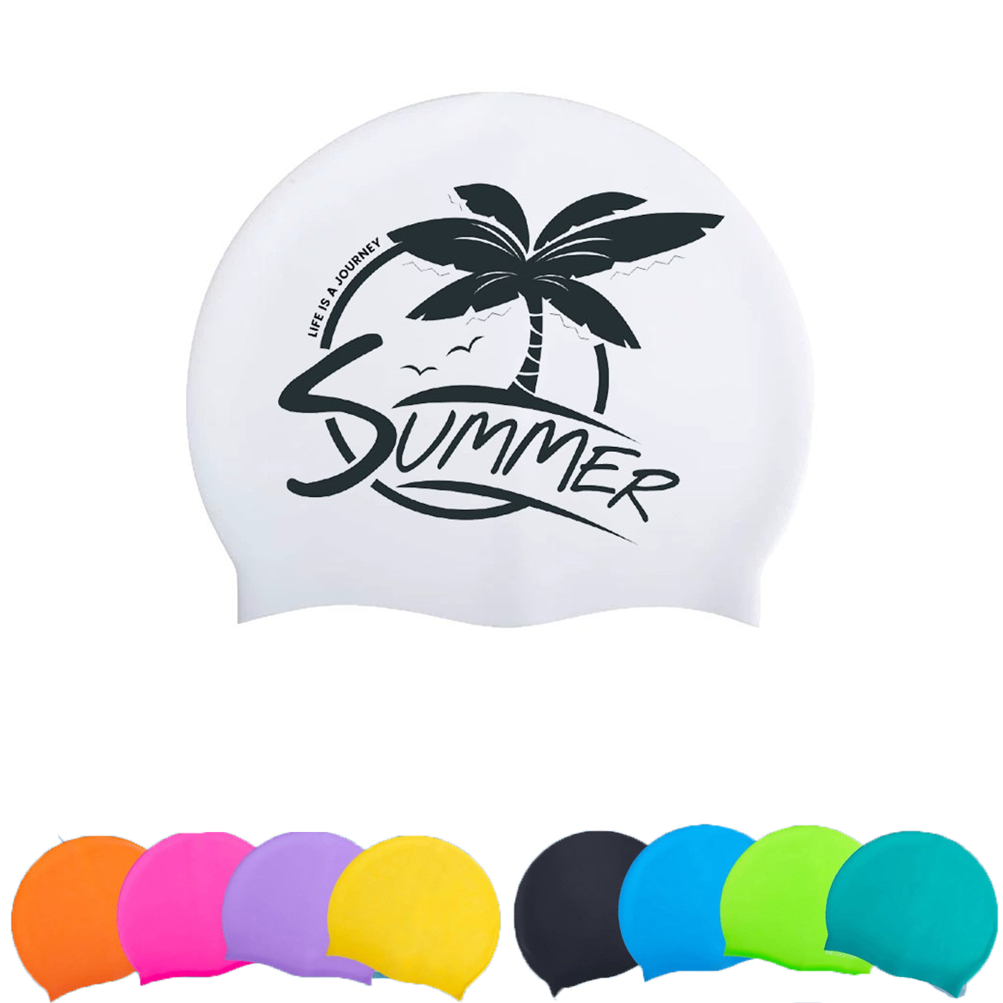 Stretch Adult Silicone Swim Cap 3