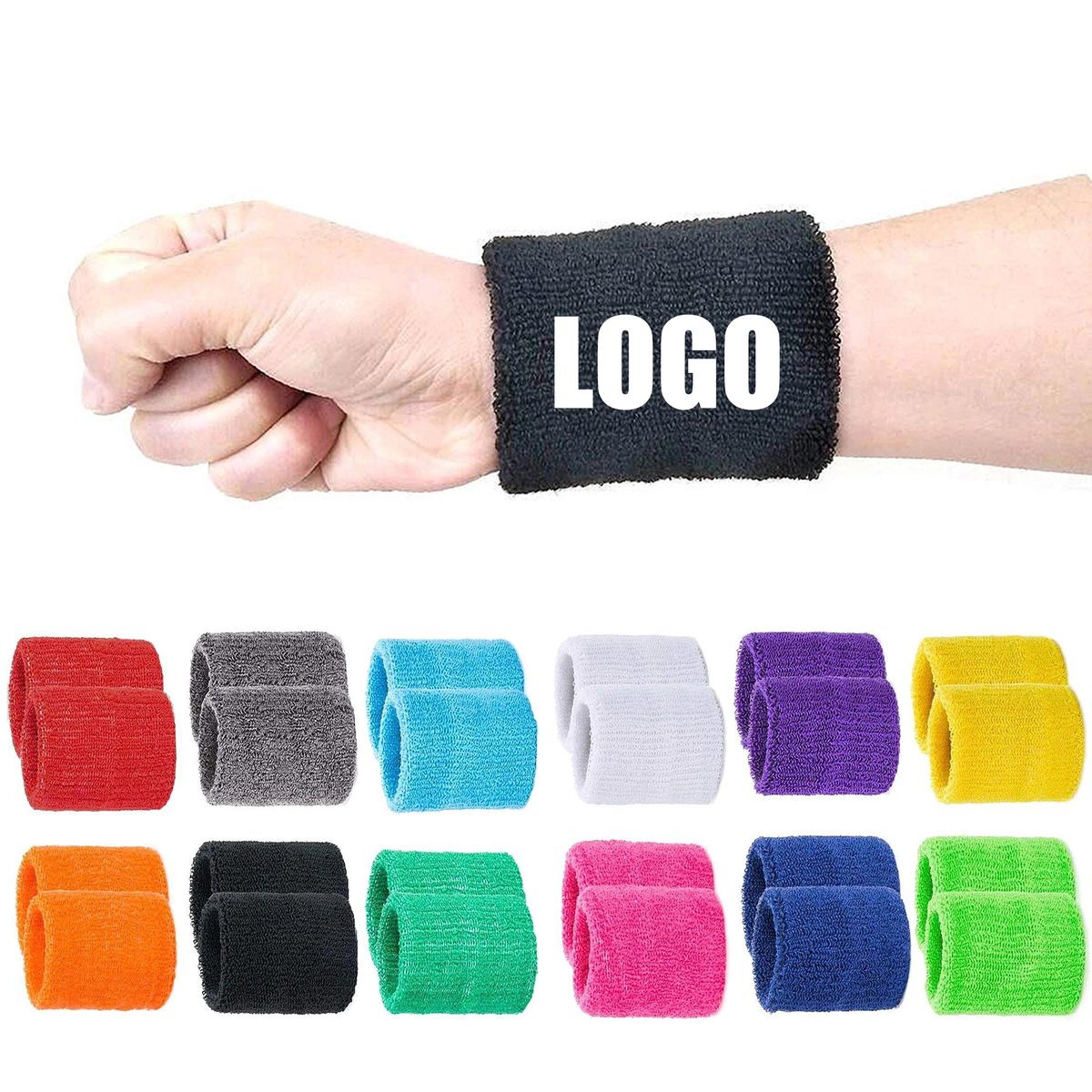 Sport Sweat Wristband Plush Terry 10