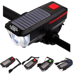 Solar rechargeable bicycle light