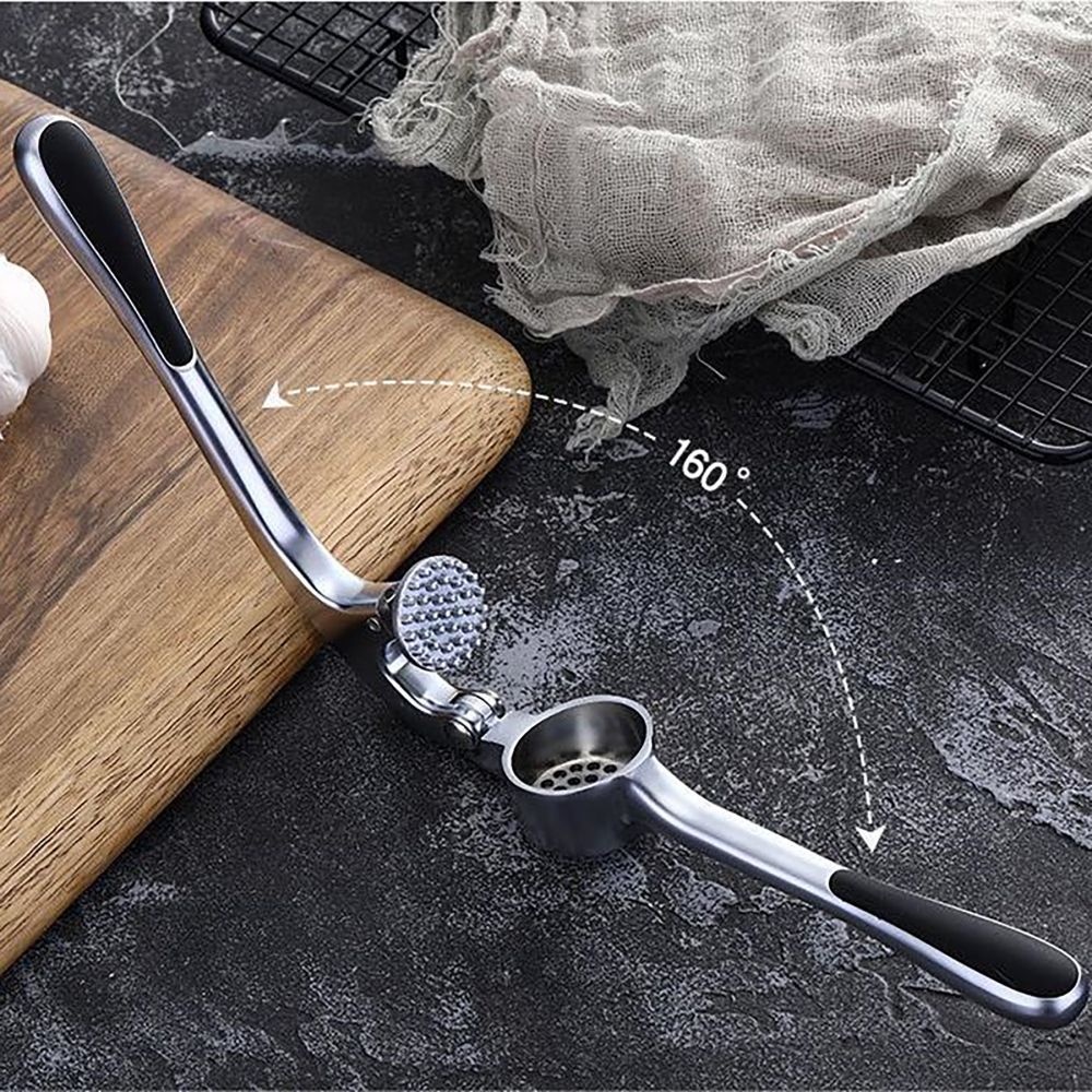 Zinc Alloy Garlic Press With Long-Handled 4