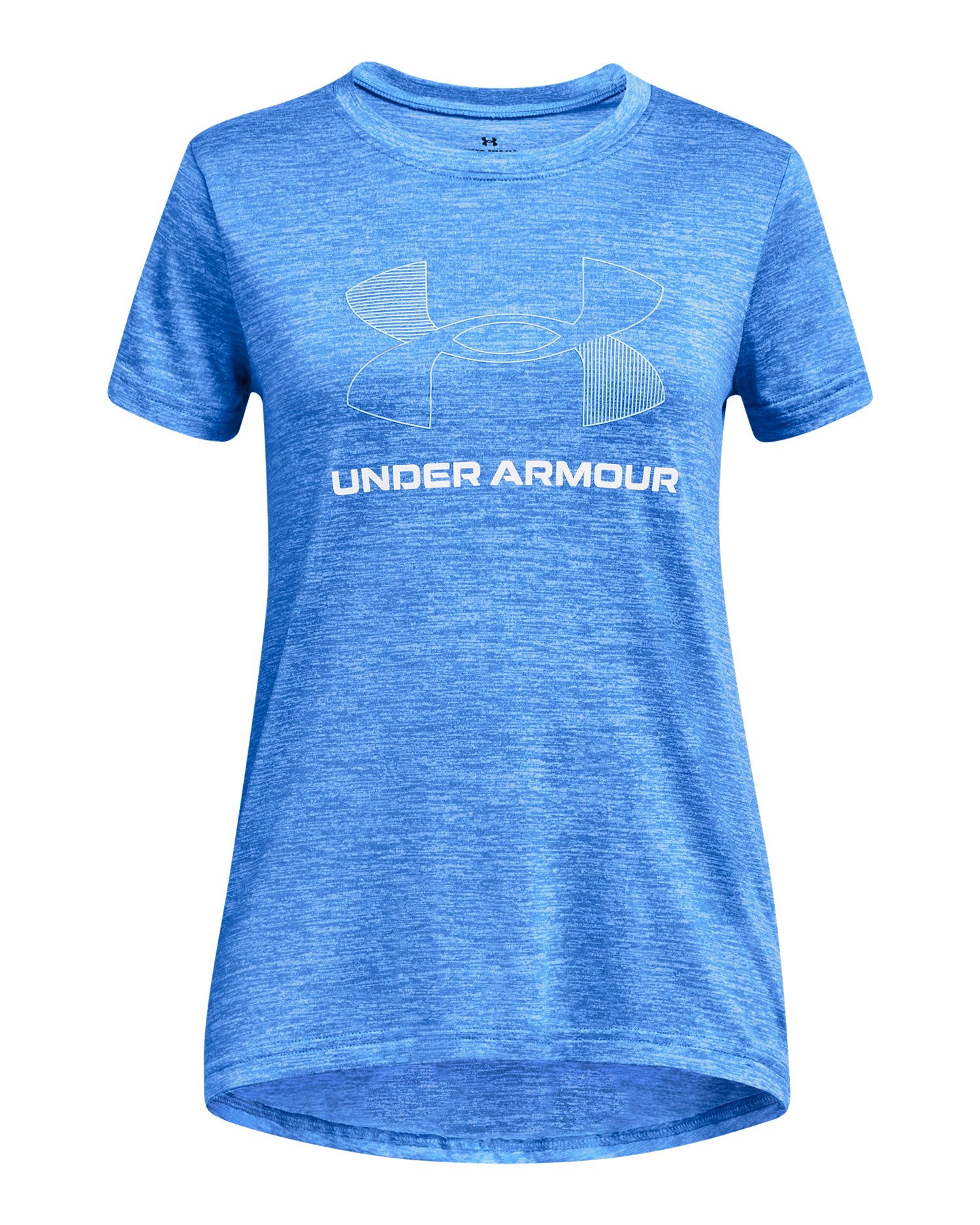 UA Tech Twist Big Logo Girls' Short Sleeve 23