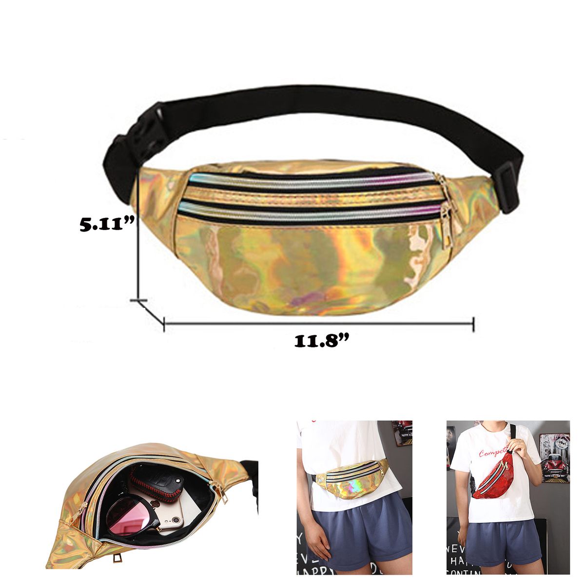 Shiny Waist Bum Bag