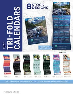 Tri-fold calendar sales flyer