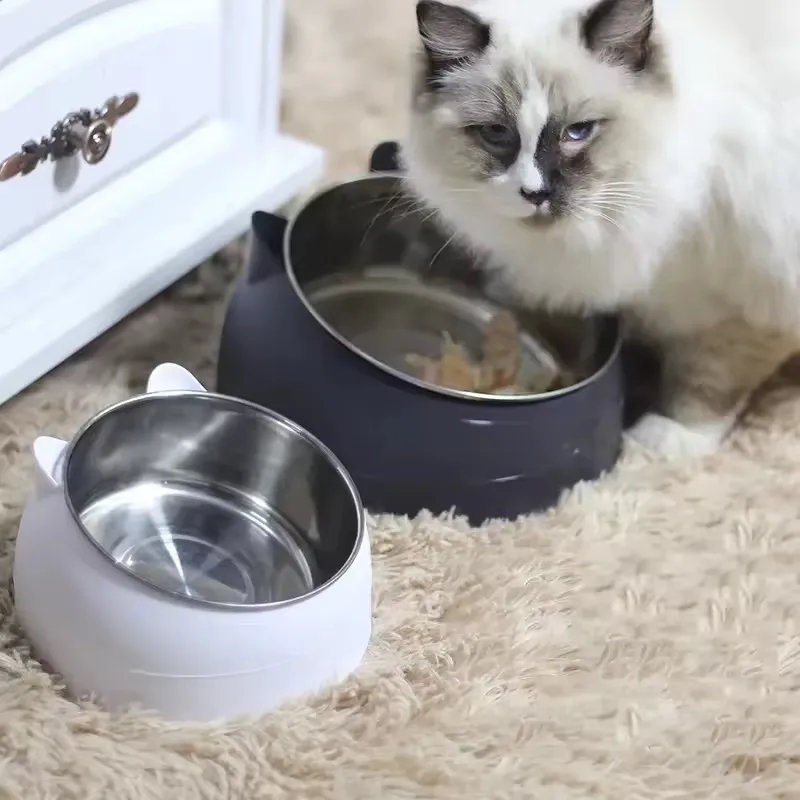 Stainless Steel Cat Ear Pet Bowl 2