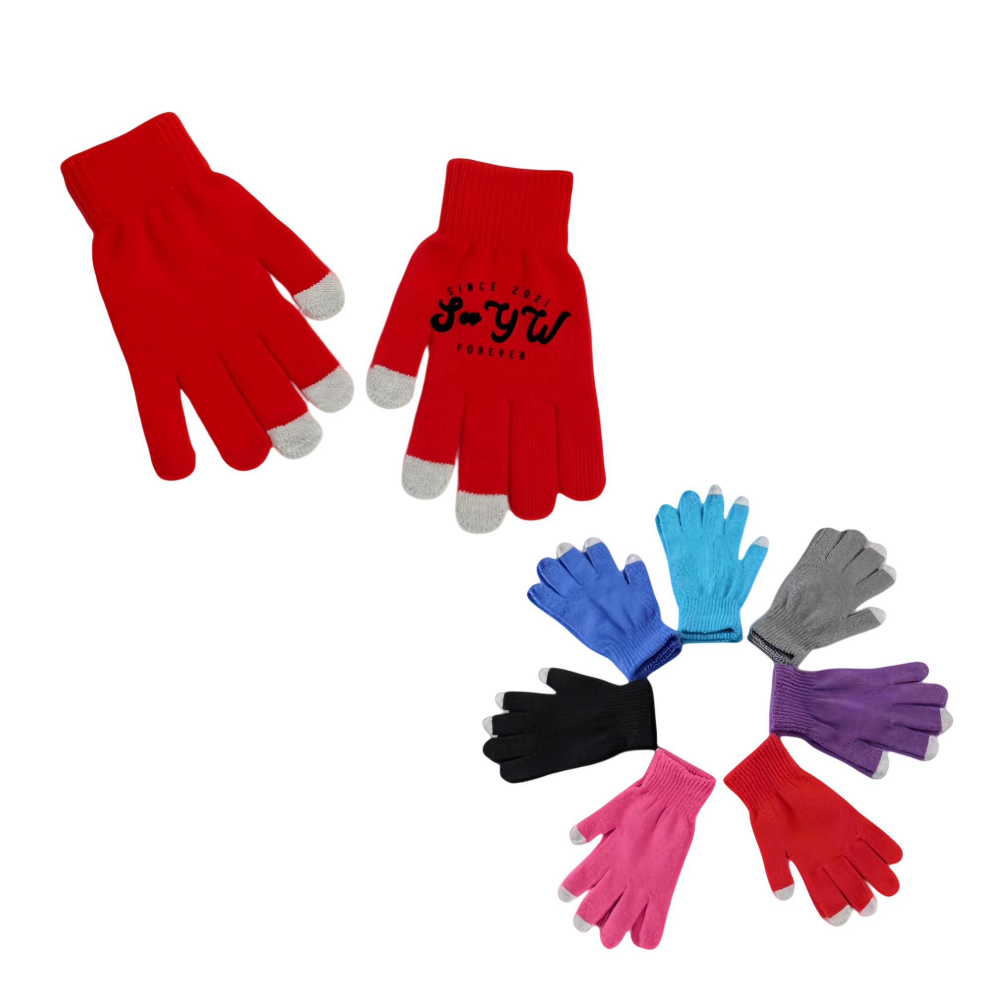 Knit Thermal Touchscreen Full-Finger Gloves 2