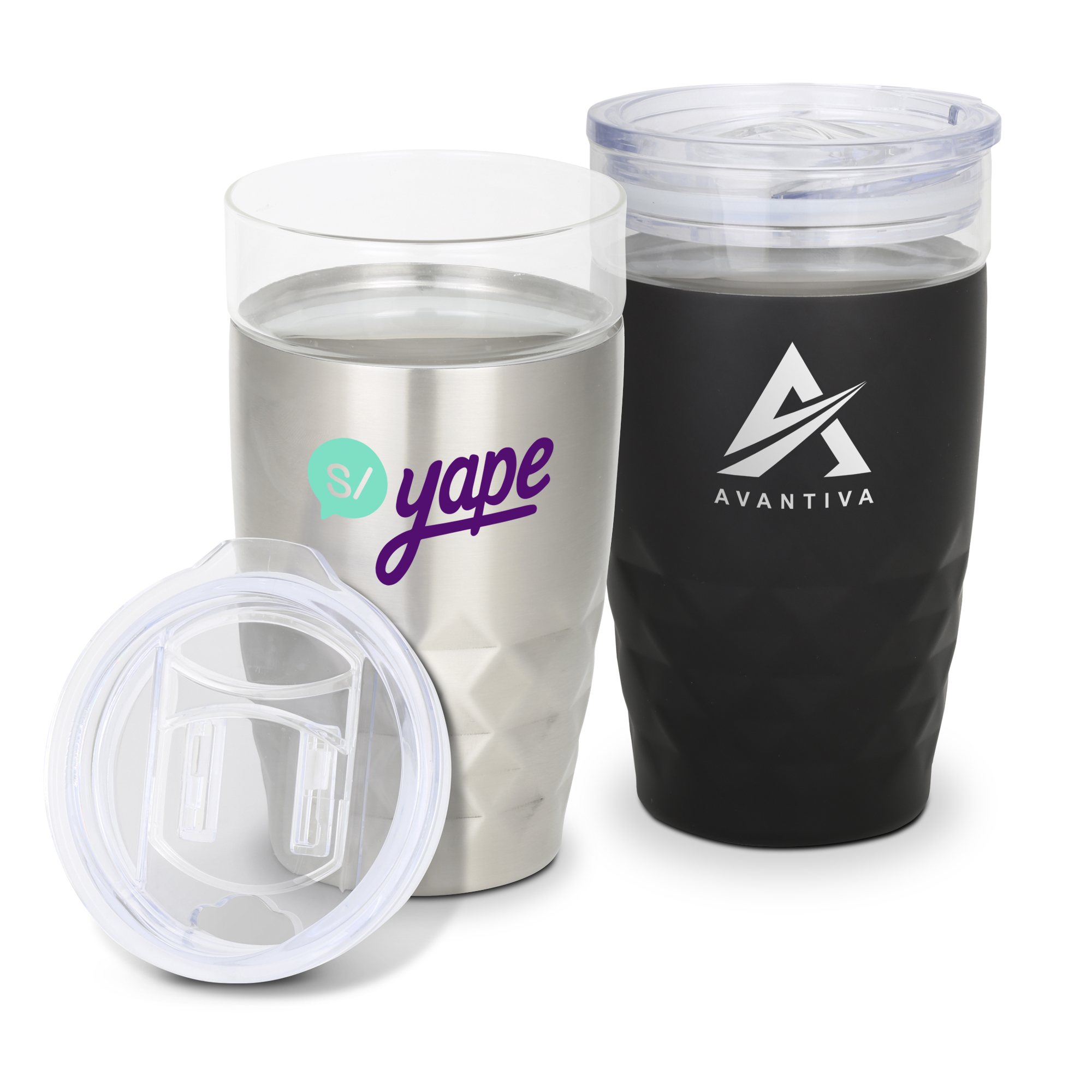 Aquifer 12 Oz. Double-Walled Diamond Glass Tumbler